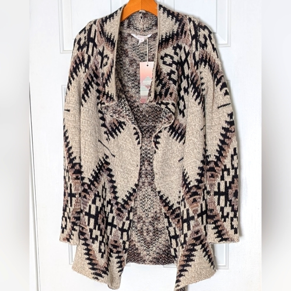 Sun & Shadow Cozy Aztec Cardigan Sweater
